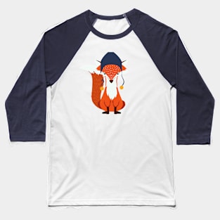 Woodland Fox, 'Crisp Day' Baseball T-Shirt